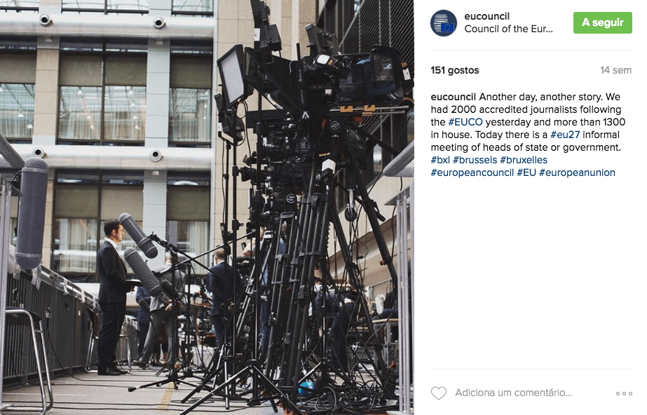 EU council official instagram photo